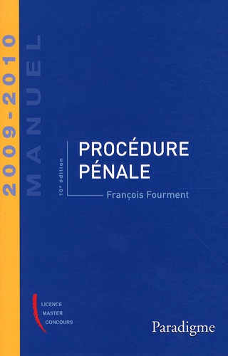 François Fourment - Procédure pénale 2009-2010.