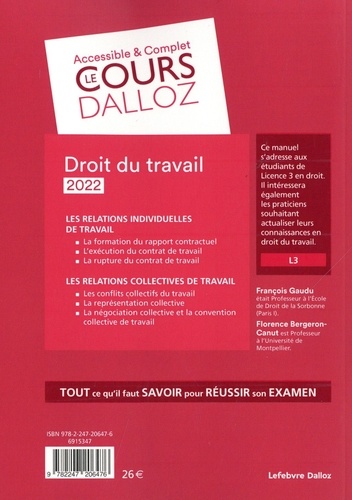 Droit du travail  Edition 2022