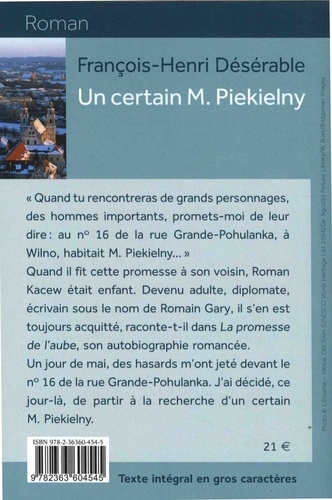Un certain M. Piekielny Edition en gros caractères