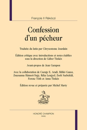  François II Rakoczi - Confession d'un pécheur.