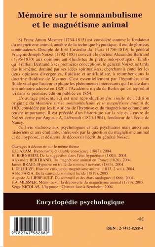 Memoire sur le somnabulisme et le magnétisme animal. (1820 - 1854)