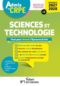 Admis au CRPE 2027-2028 - Sciences et technologie : Epreuve écrite d’admissibilité L3
