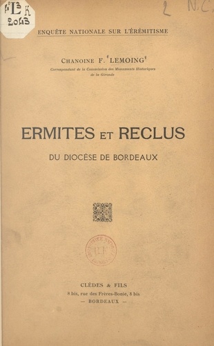 Ermites et reclus du diocèse de Bordeaux