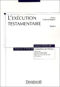 François Letellier - L'exécution testamentaire.