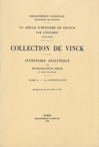 Inventaire analytique de la collection De Vinck