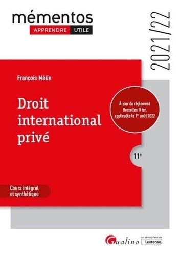 Droit international privé  Edition 2021-2022