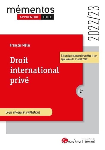 Droit international privé  Edition 2022-2023