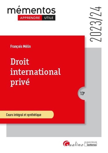 Droit international privé  Edition 2023-2024