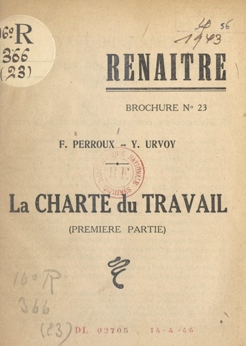 La charte du travail (1). Son contenu et son esprit