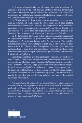 Introduction historique à l'étude du droit musulman chaféite des Etats francophones de l'Océan Indien (République de Djibouti-Unions des Comores)