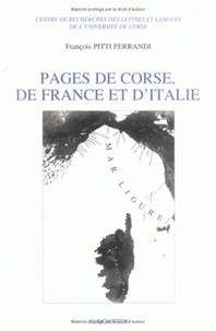 François Pitti-Ferrandi - Pages de Corse, de France et d'Italie.