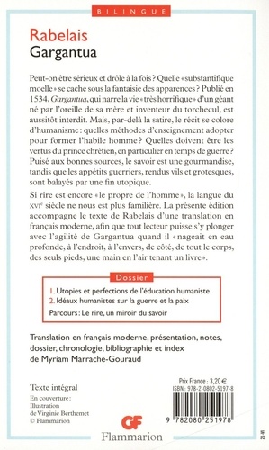 Gargantua. Programme nouveau BAC 2022 1re - Parcours "Le rire, un miroir du savoir"