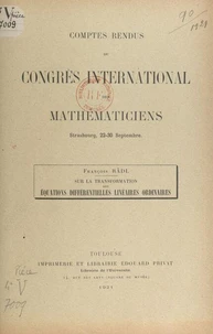Sur la transformation des équations différentielles linéaires ordinaires