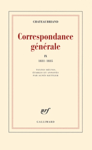 Correspondance générale. Tome 9, 1831-1835