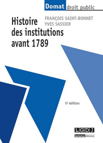Histoire des institutions avant 1789 5e édition