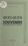 François-Xavier Tollab - Quelques souvenirs.