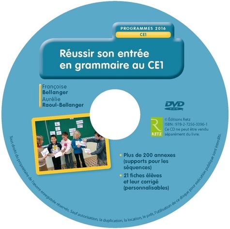 Réussir son entrée en grammaire au CE1  Edition 2016 -  avec 1 DVD