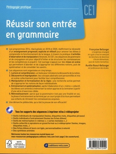 Réussir son entrée en grammaire CE1  Edition 2021