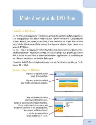 Réussir son entrée en vocabulaire CP-CE1-CE2  avec 1 Cédérom