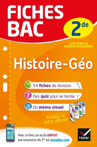 Françoise Bouron - Fiches bac Histoire-Géographie 2de - fiches de révision   Seconde.