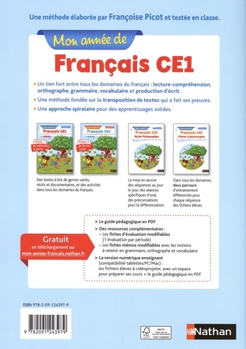 Mon année de français CE1. Fichier-élève 1  Edition 2019