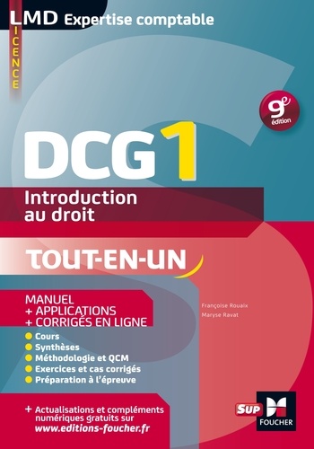 DCG 1 - Introduction au droit - Manuel et applications - 9e édition - Millésime 2015-2016