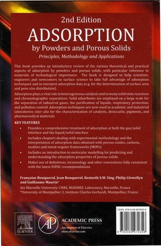 Adsorption by Powders and Porous Solids. Principles, Methodology and Applications 2nd edition