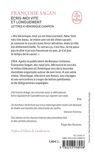 Ecris-moi vite et longuement. Lettres à Véronique Campion