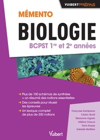 Françoise Saintpierre et Cédric Bordi - Mémento Biologie BCPST 1re et 2e années.