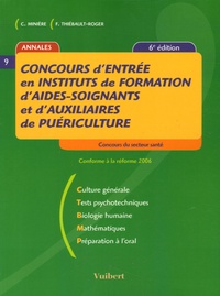 Françoise Thiébault-Roger et Claude Minière - Concours d'entrée en Instituts de formation d'aides-soignants et d'auxiliaires de puériculture.