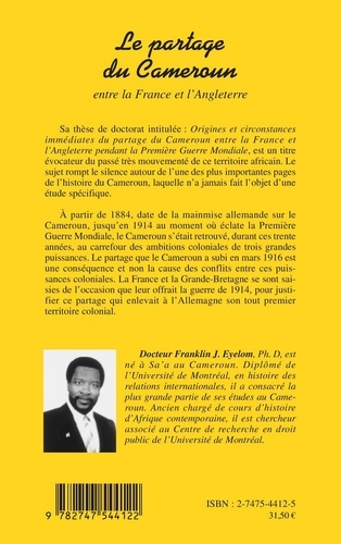 Le partage du Cameroun entre la France et l'Angleterre