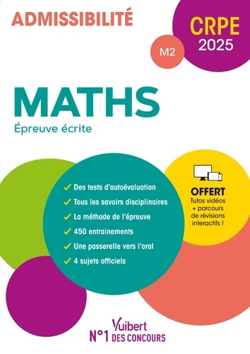 Maths épreuve écrite Maths CRPE M2  Edition 2025