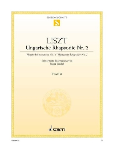 Franz Liszt - Rhapsodie hongroise - No. 2 do dièse mineur. piano..