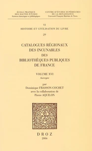 Catalogues régionaux des incunables des bibliothèques publiques de France