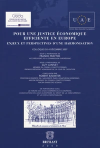 Pour une justice économique efficiente en Europe