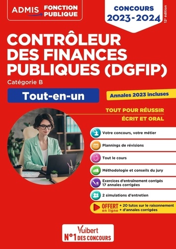 Concours contrôleur des finances publiques (DGFIP), catégorie B. Tout-en-un  Edition 2023-2024