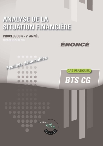 Frédéric Chappuy - Analyse de la situation financière, Enoncé - Processus 6 du BTS CG.