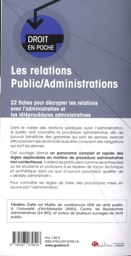 Les relations Public/Administrations. 22 fiches pour décrypter les relations avec l'administration et les téléprocédures administratives