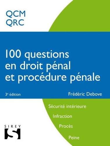 Frédéric Debove - 100 questions en droit pénal et procédure pénale.
