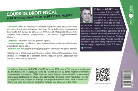 Cours de droit fiscal - Tout le programme en 50... de Frédéric Douet ...