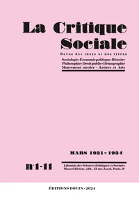 Intégrale La critique sociale