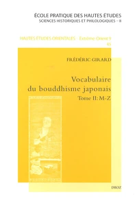 Vocabulaire du Bouddhisme japonais