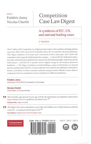 Competition Case Law Digest. A synthesis of EU, US and national leading cases