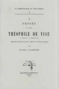 Le procès du poète Théophile de Viau