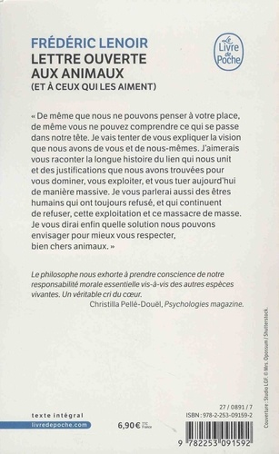 Lettre ouverte aux animaux (et à ceux qui les aiment) - Occasion