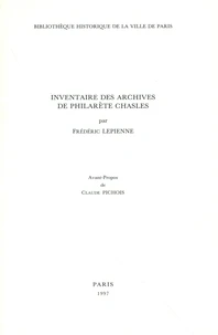 Inventaire des archives de Philarète Chasles