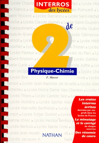 Frédéric Masset - Physique-Chimie 2nde.