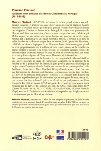 Maurice Mariaud. Itinéraire d'un cinéaste des Buttes-Chaumont au Portugal (1912-1929)  avec 1 DVD