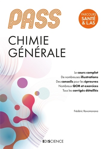 Frédéric Ravomanana - PASS UE 1 Chimie générale - 5e éd. - Manuel : cours + entraînements corrigés.