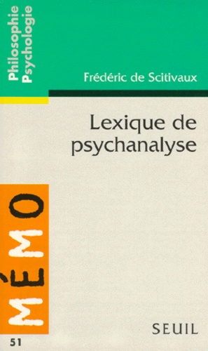 Frédéric Scitivaux - Lexique de psychanalyse.